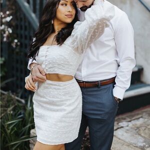 Saboskirt white two piece